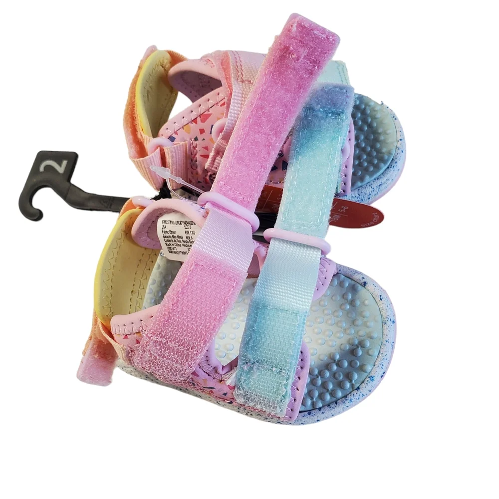 NWT Wonder Nation Infant Girls Trail Sandals Size 2